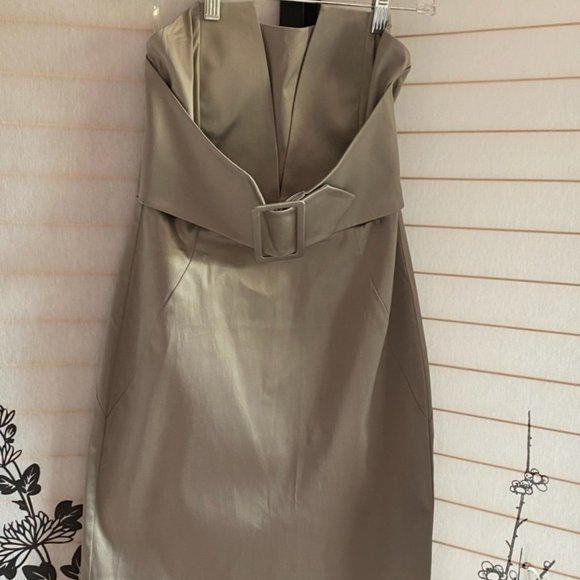 Silver Strapless Dress - Picture 2 of 3